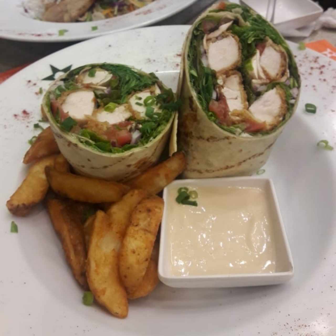 wrap de pollo con papas wester