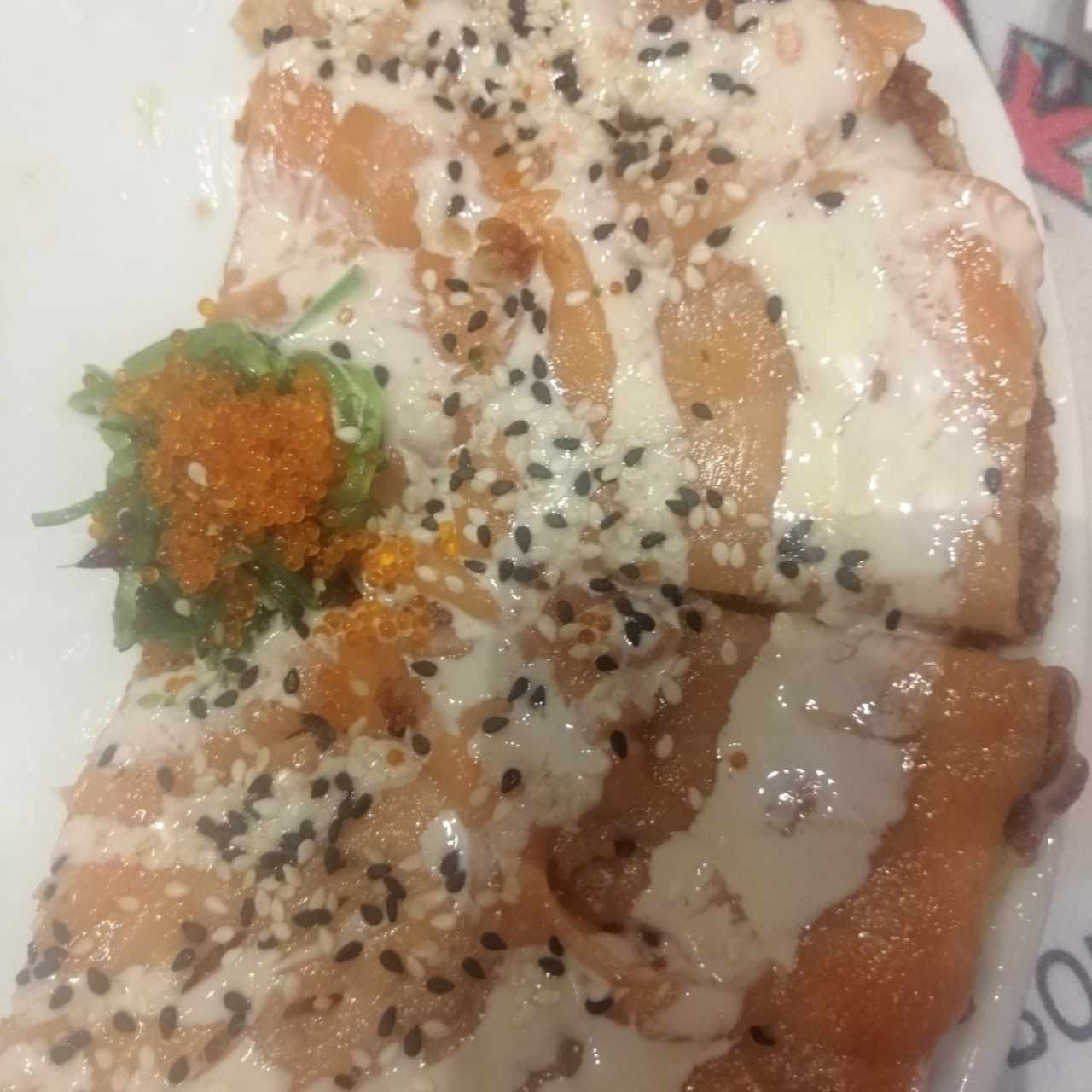 Pizza de Sushi de Salmón