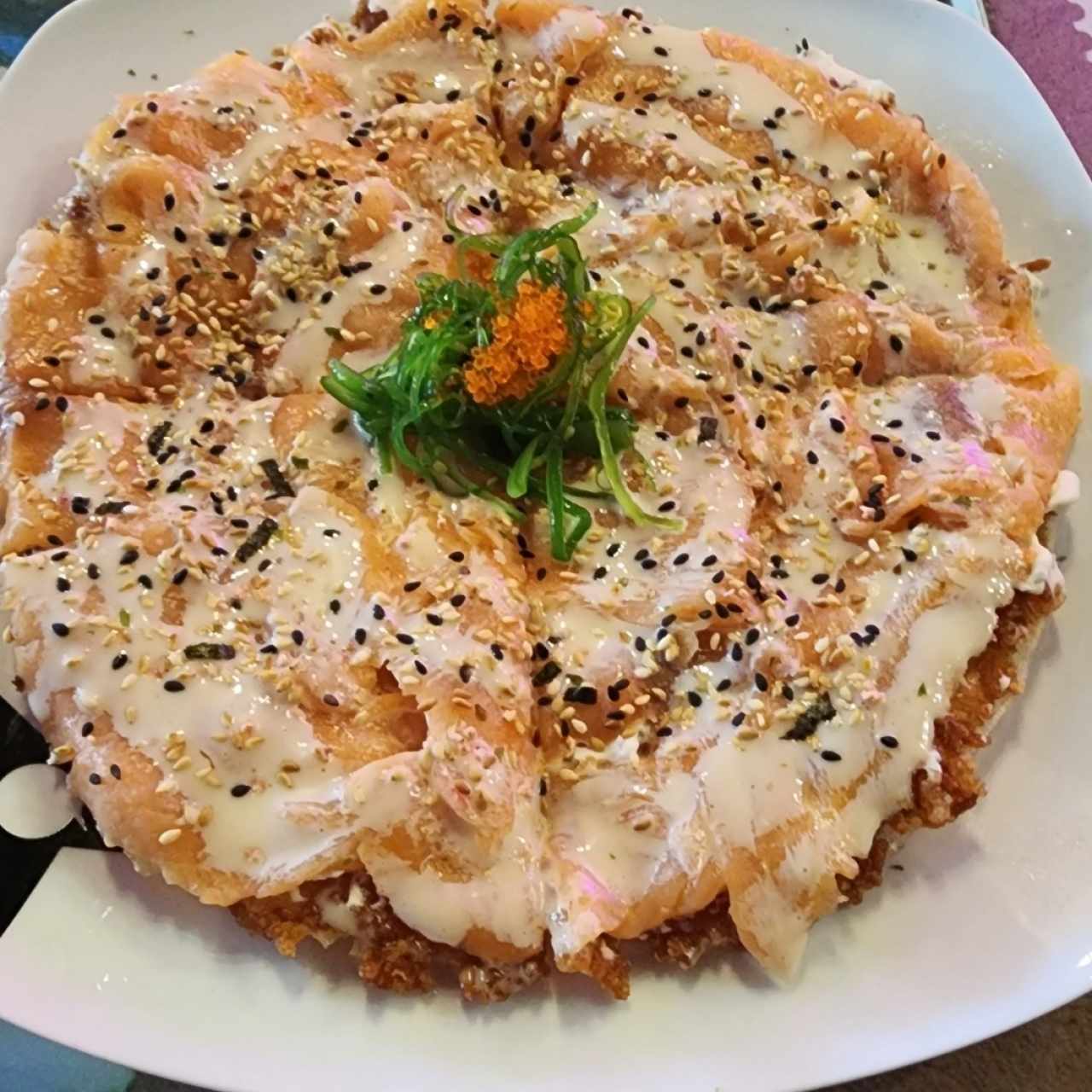 Pizza de Sushi de Salmón