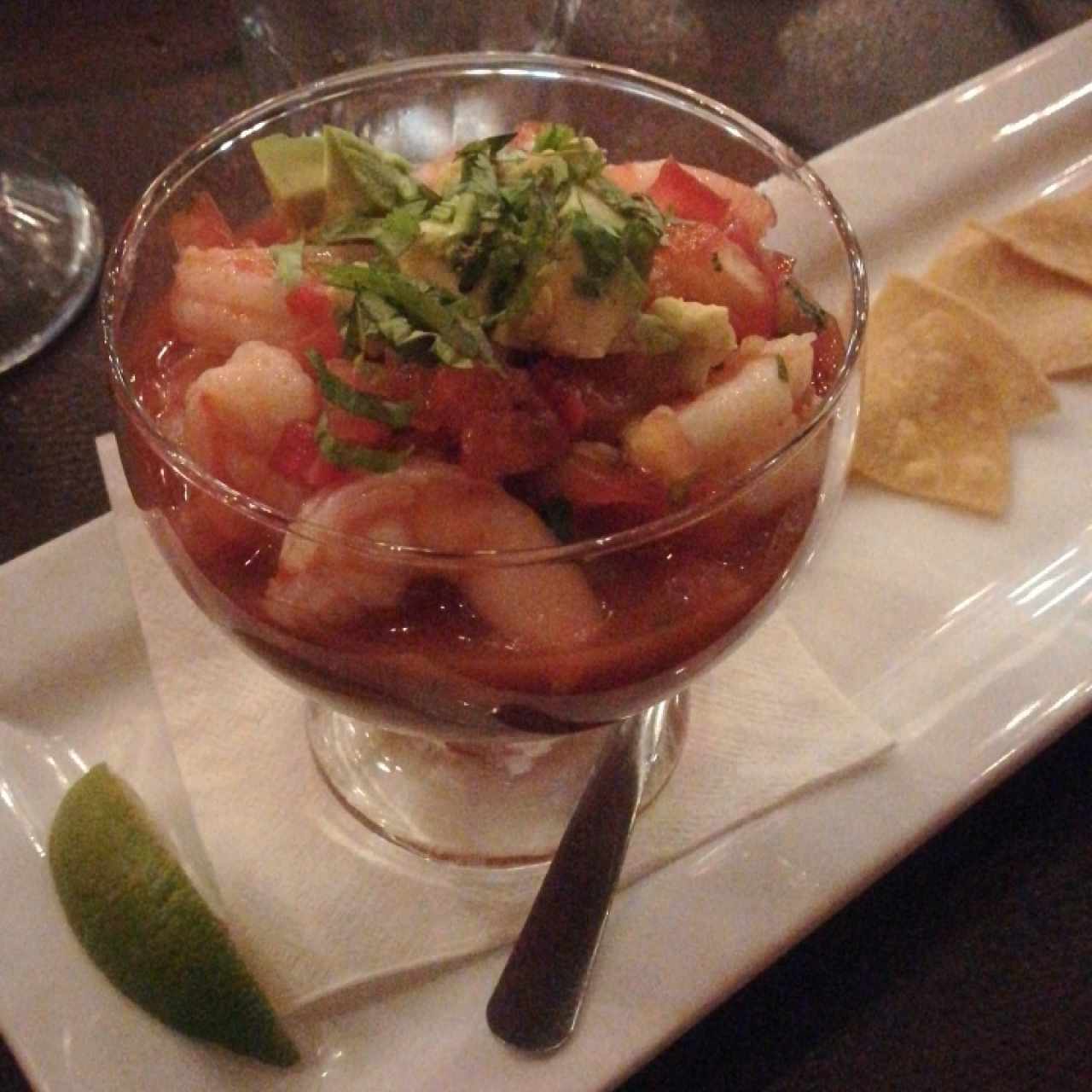 ceviche camarón al estilo acapulco