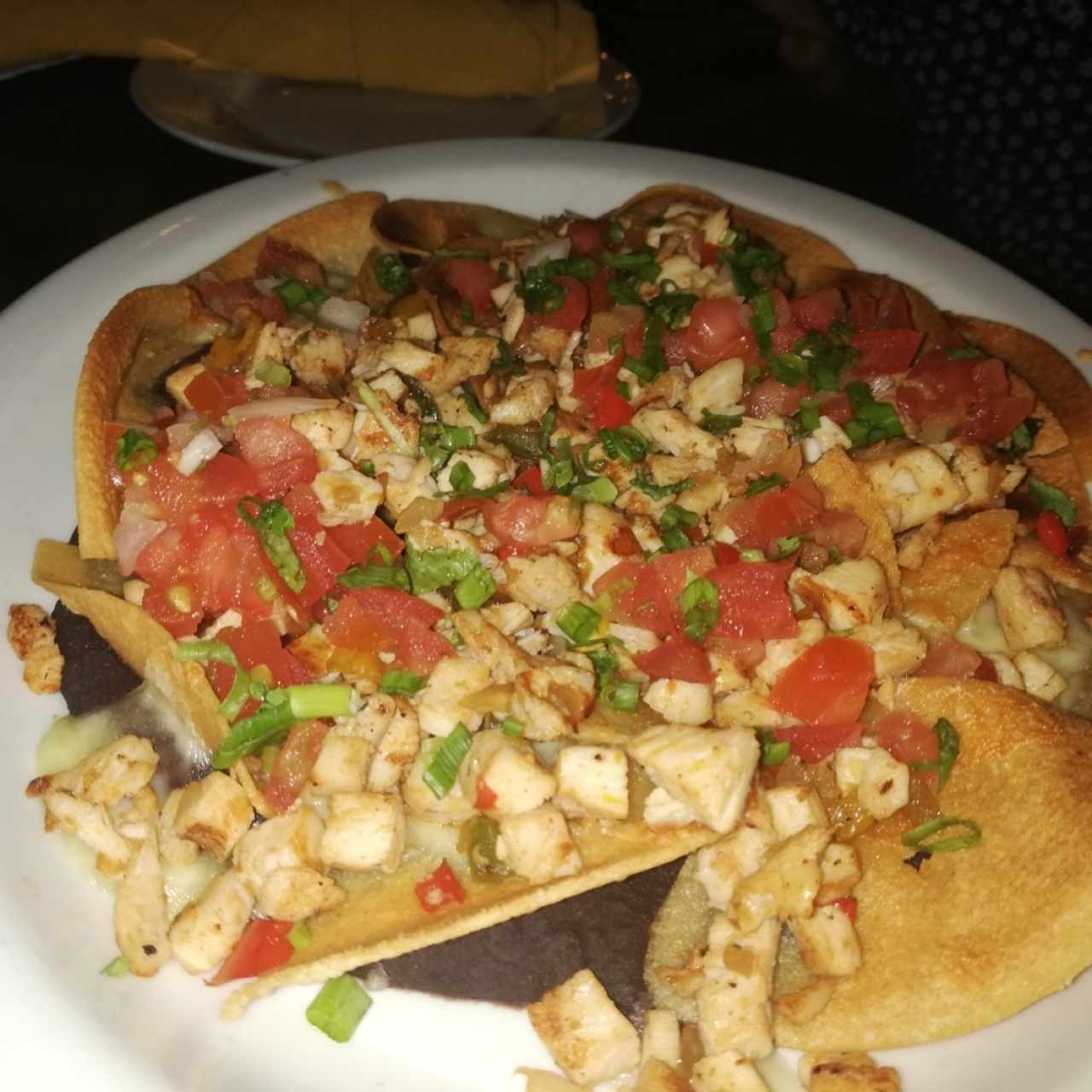 nachos con pollo