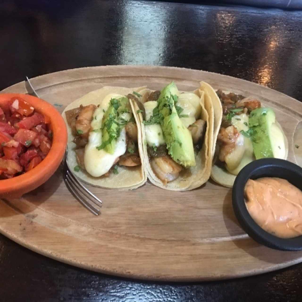 Tacos de langontinos