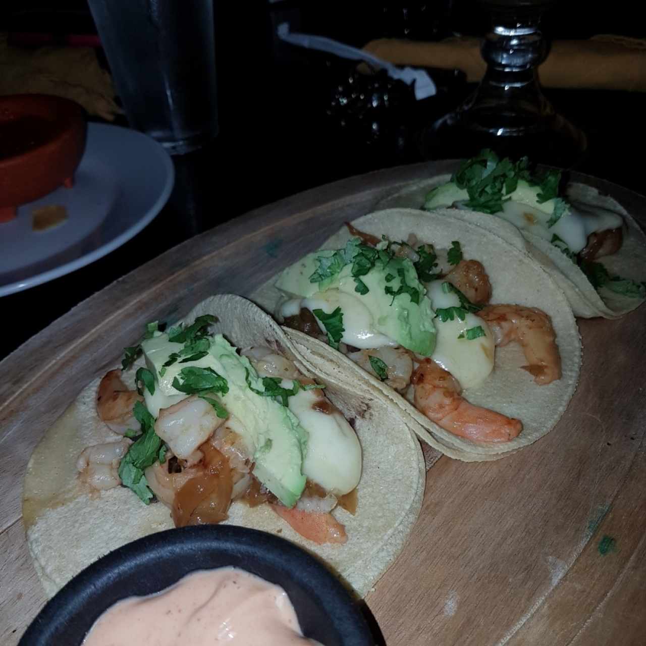 tacos de camarón 