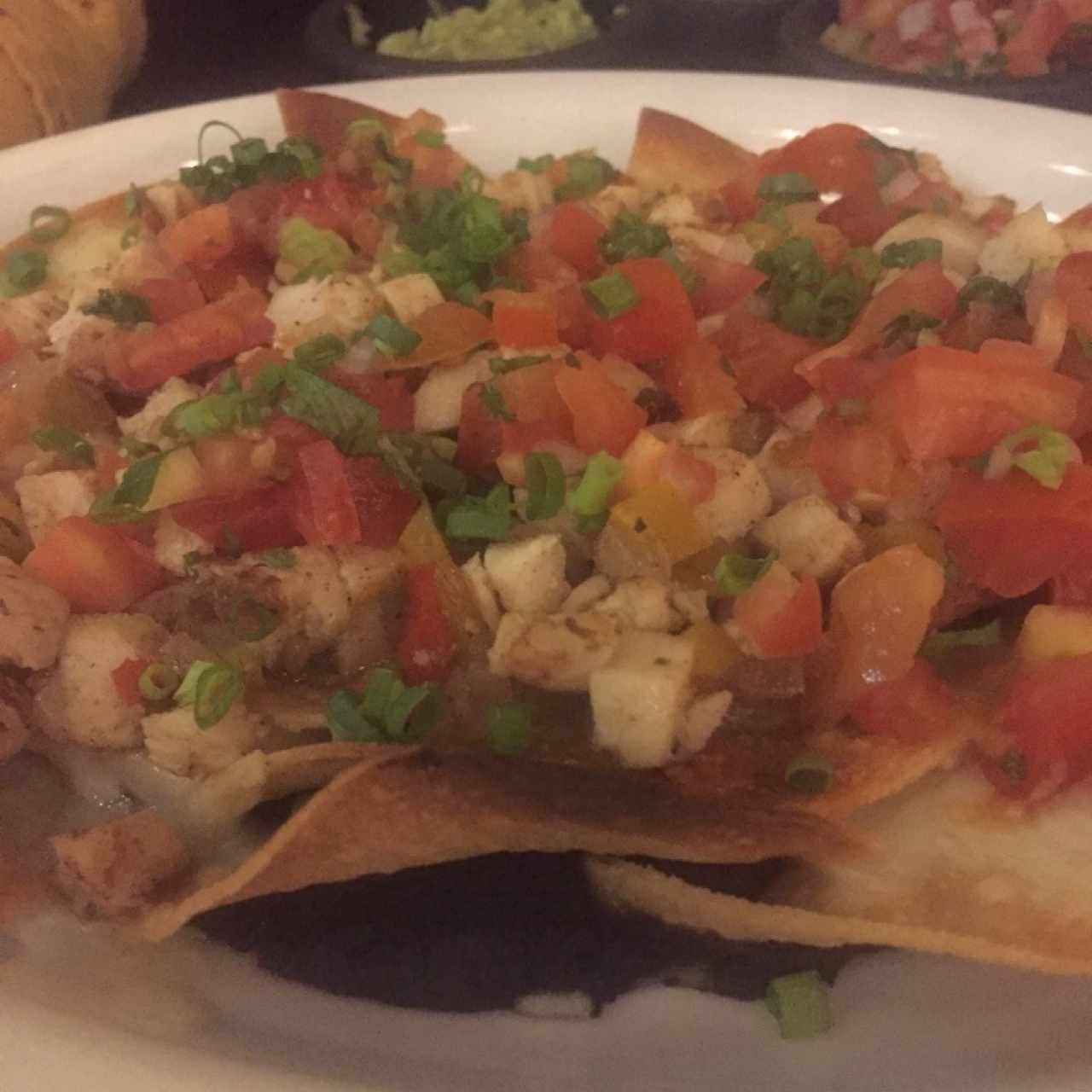 nachos con pollo