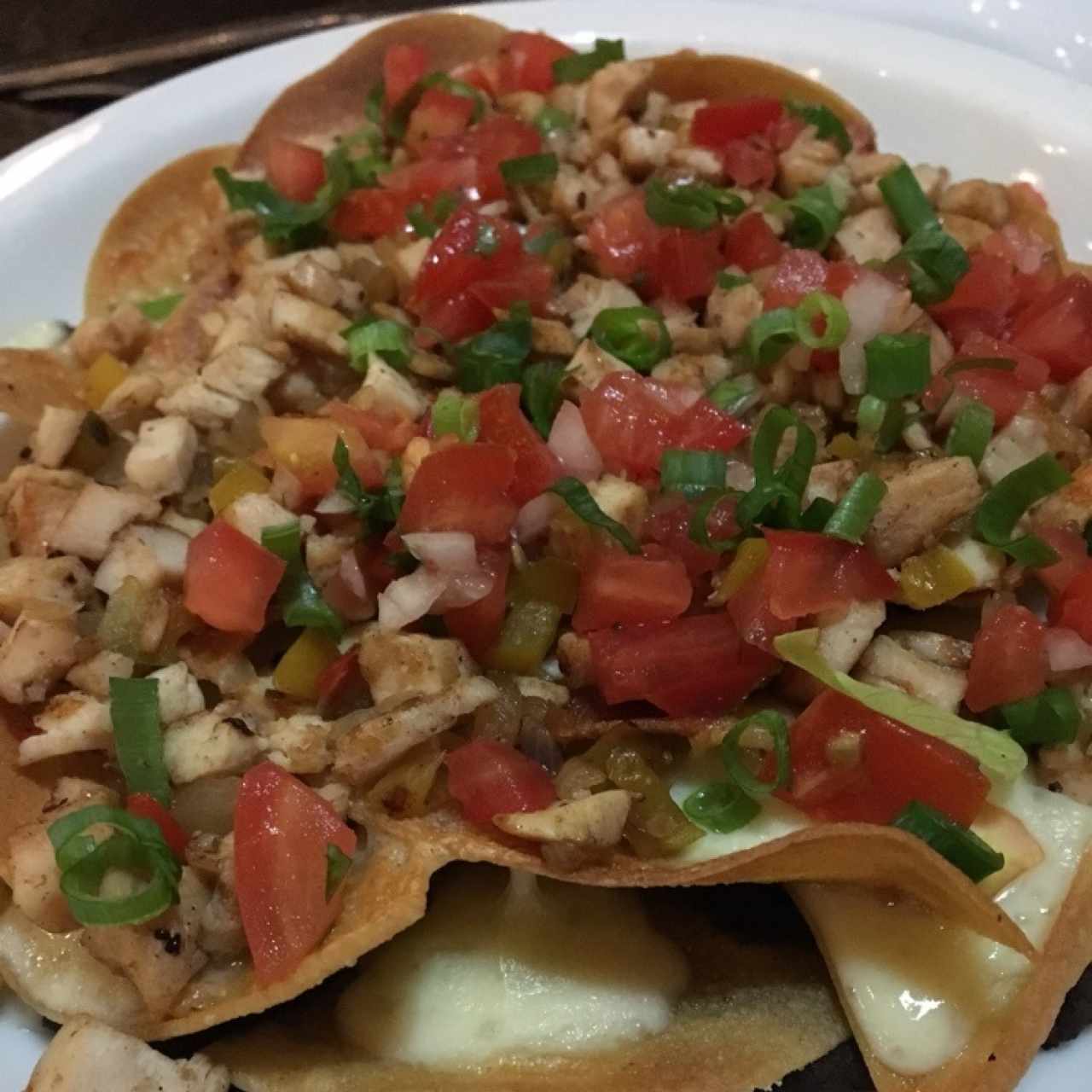 nachos con pollo