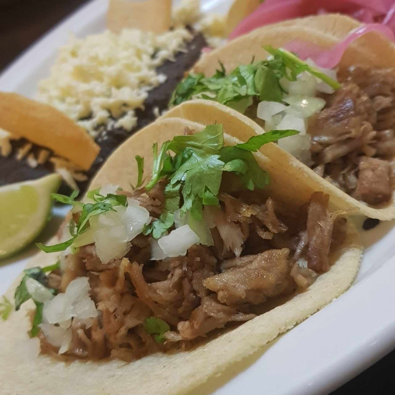 tacos de carnitas y cochinita 