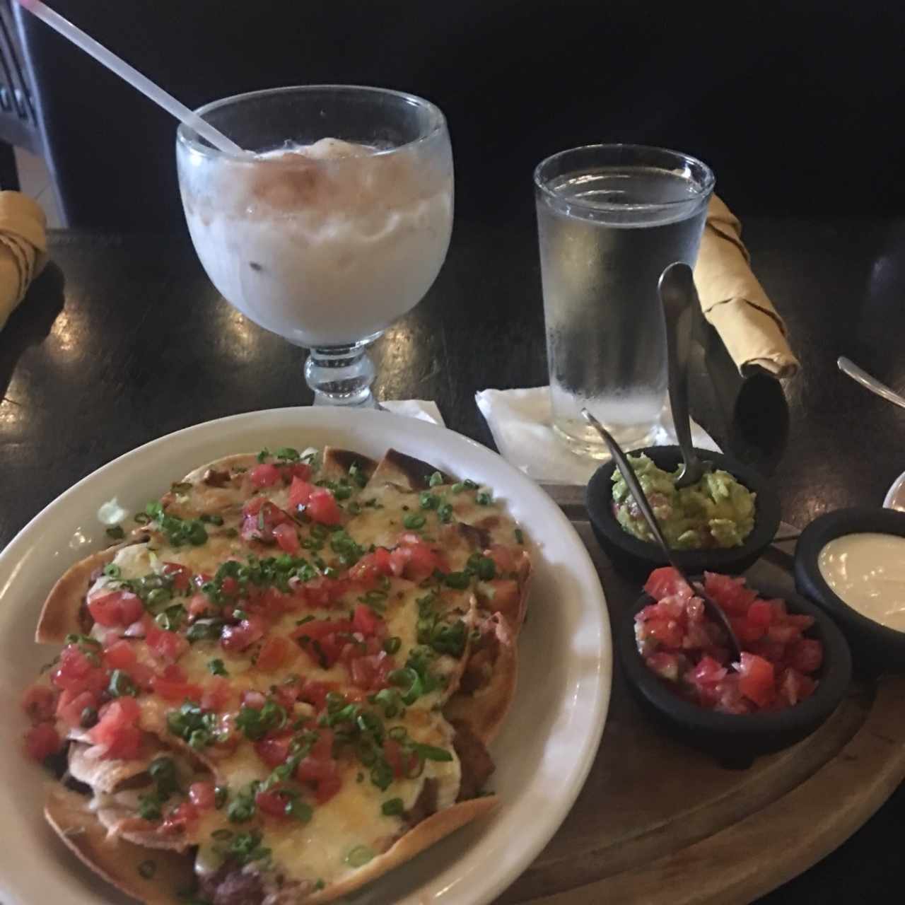 Nachos and horchata