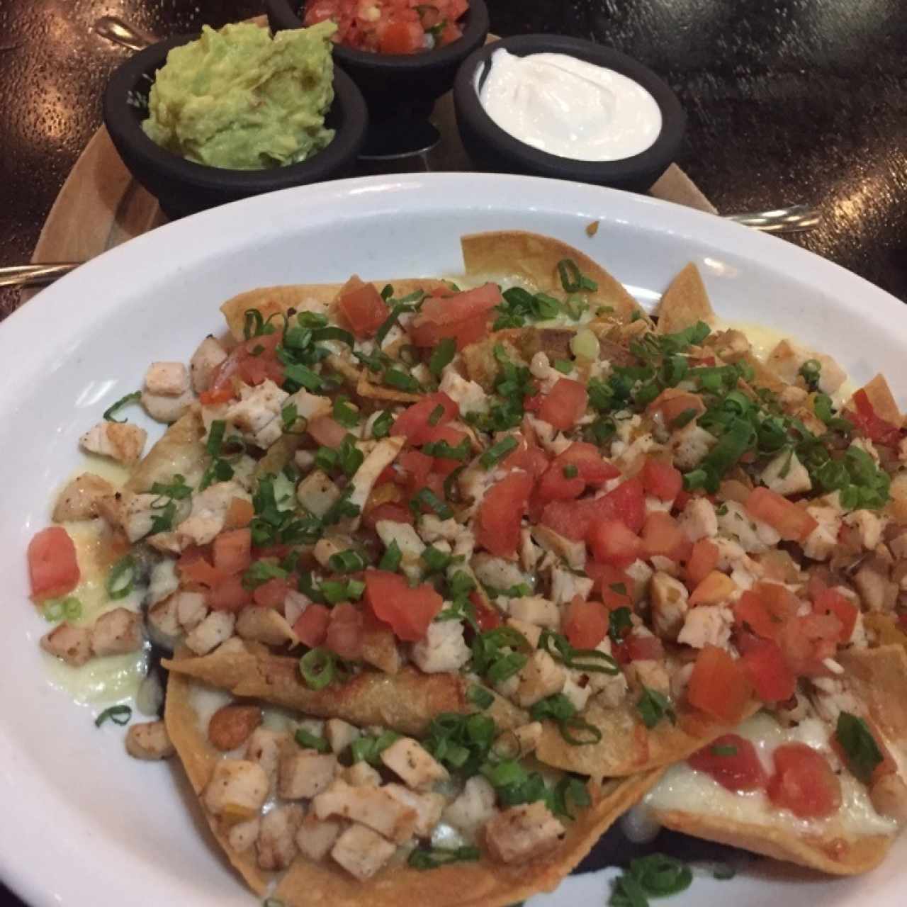 nachos con pollo