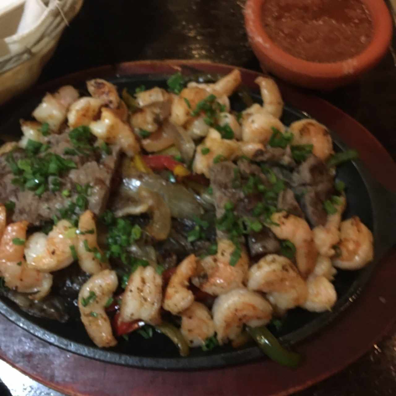 fajitas Mar y Tierra