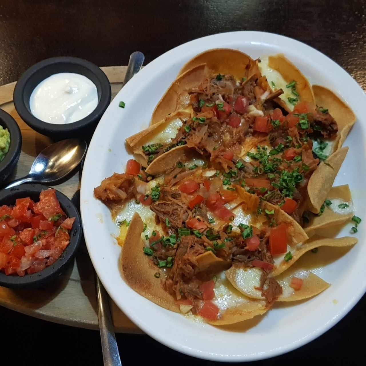 nachos con carne