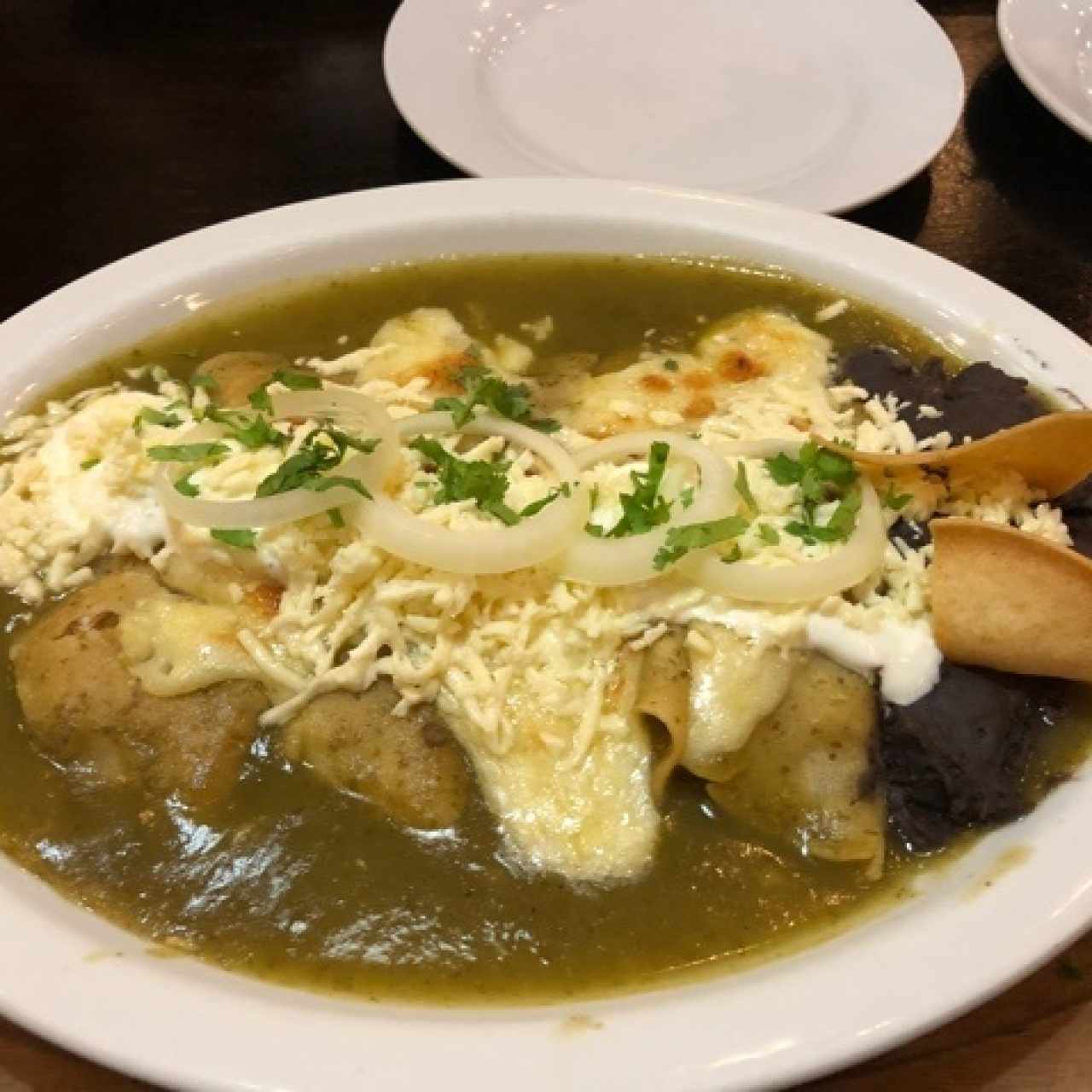 enchiladas en salsa verde