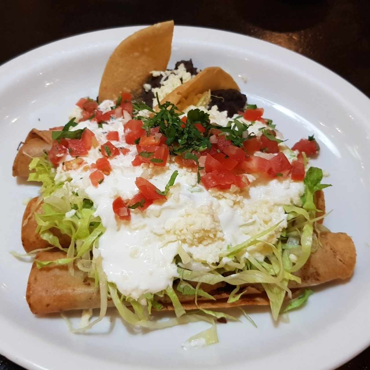 Flautas de Pollo y Res