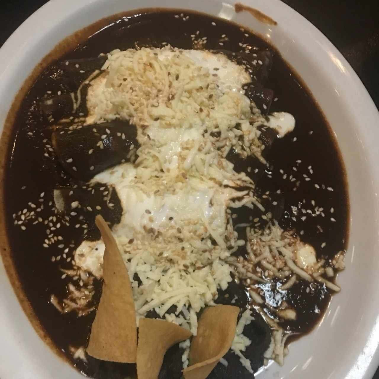 enchiladas de pollo con mole