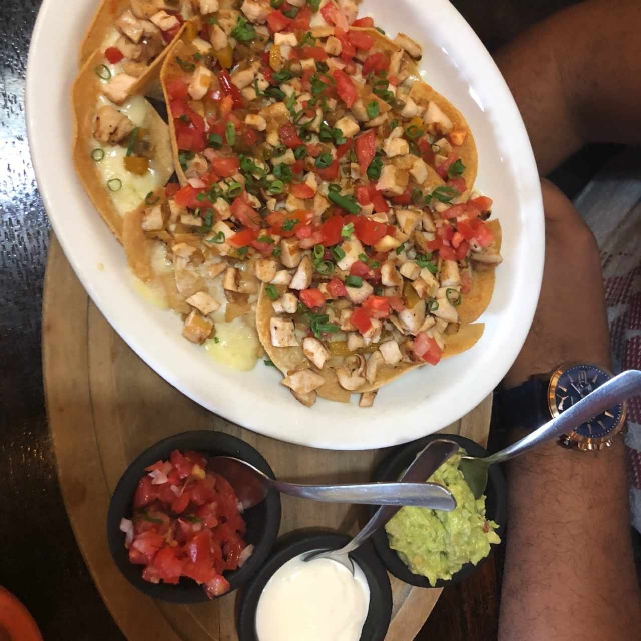 nachos de pollo 