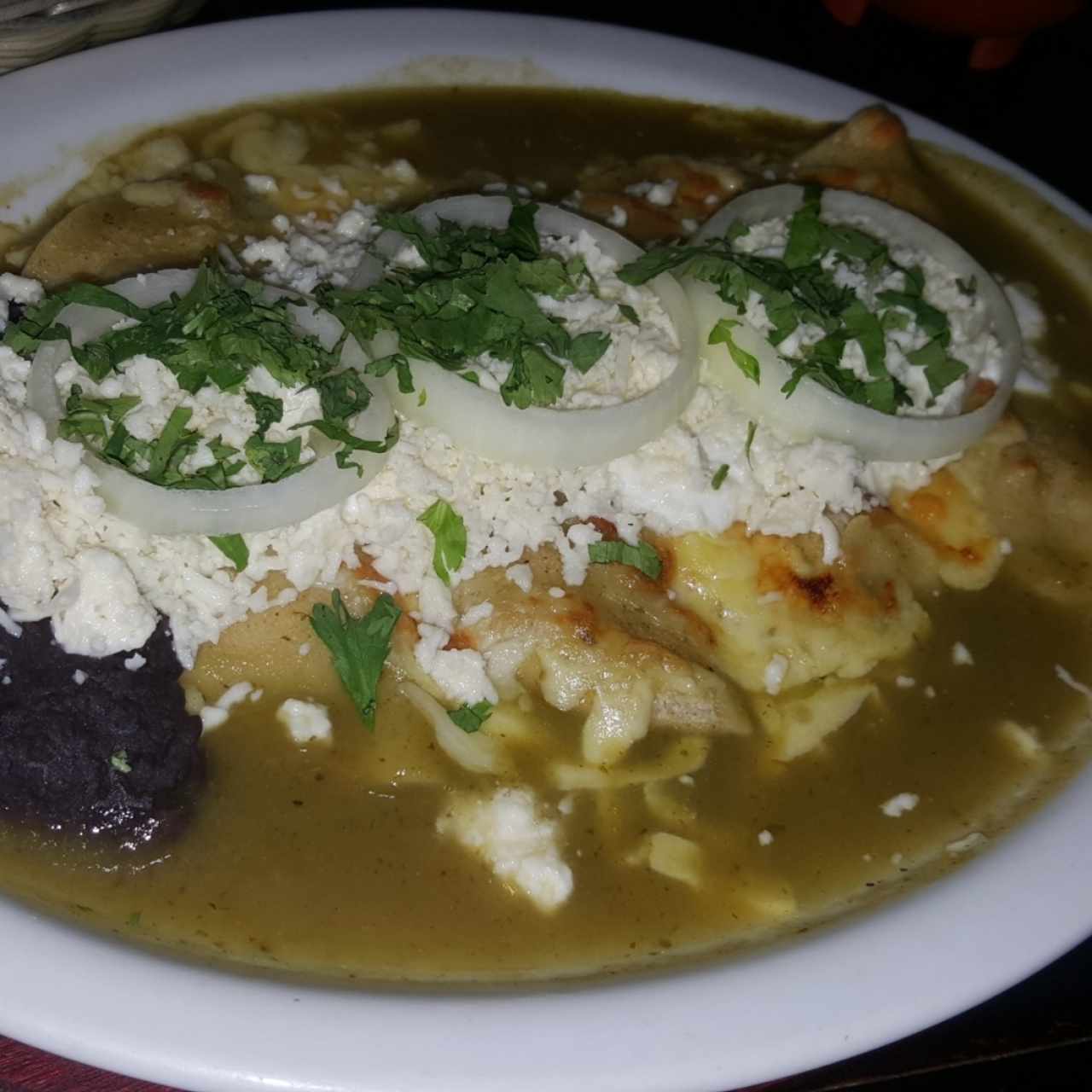 enchiladas en salsa verde