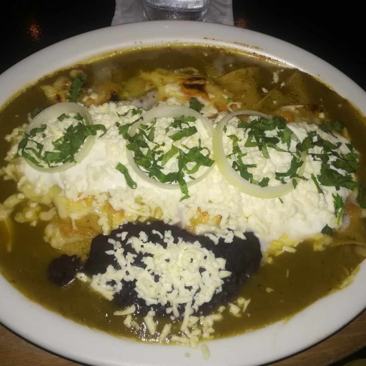 Enchiladas en salsa verde