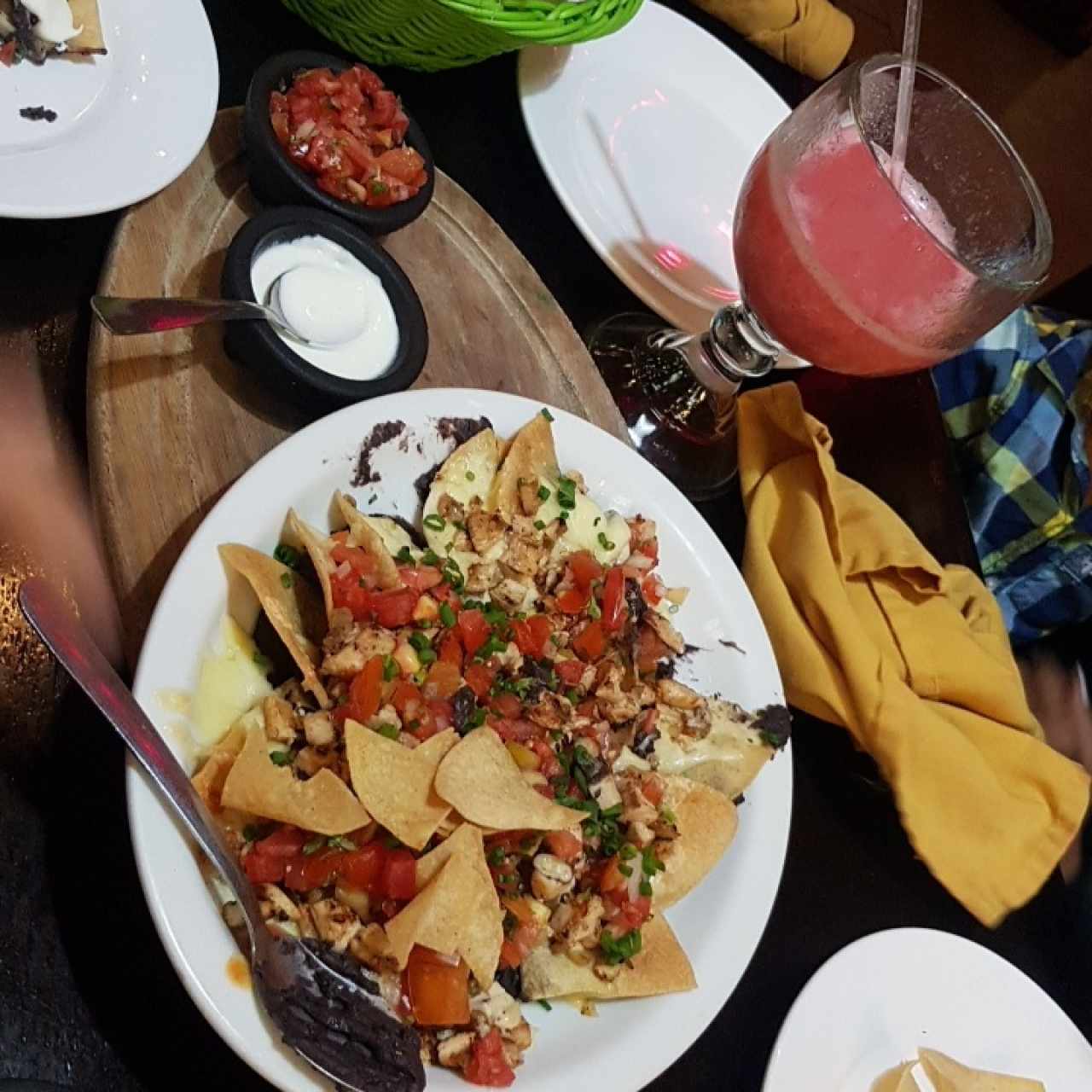 nachos de pollo