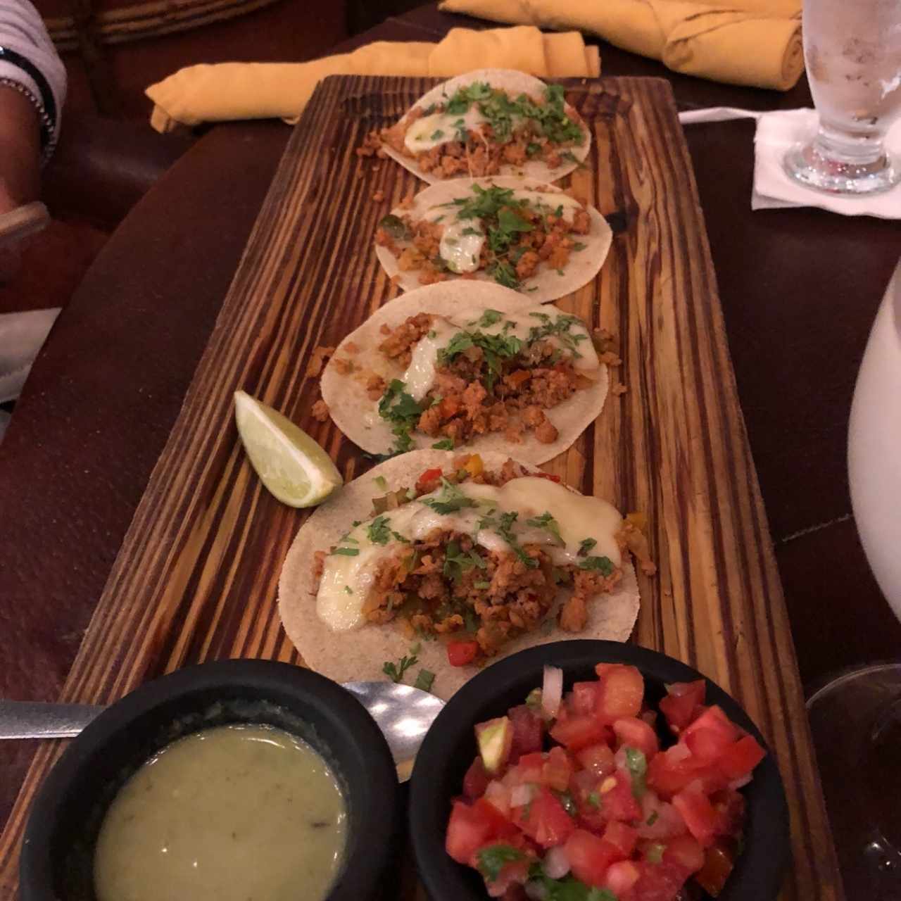 Tacos de chorizo estilo toluca