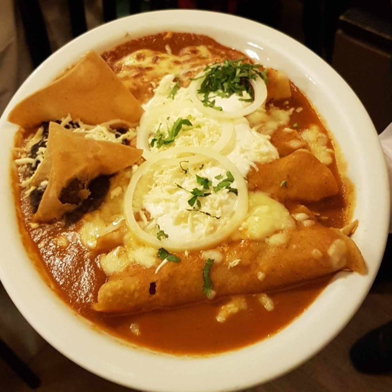 Enchiladas en Salsa Ranchera