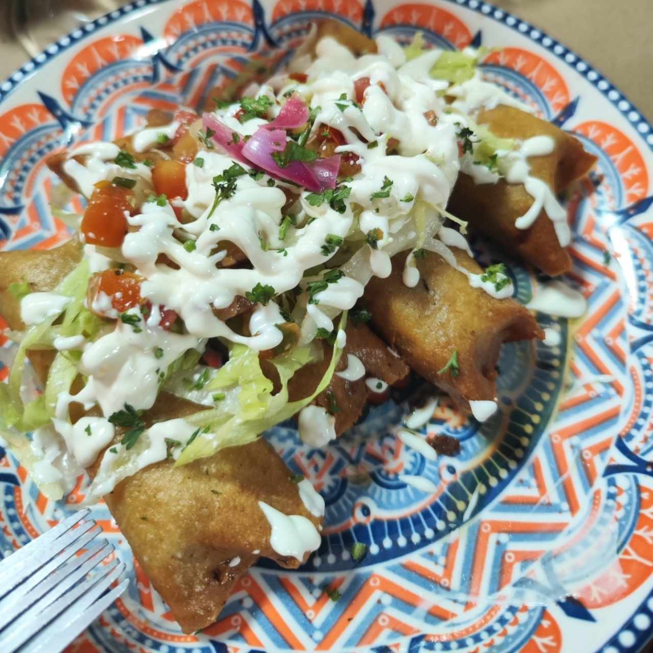 Tacos Dorados con Carne