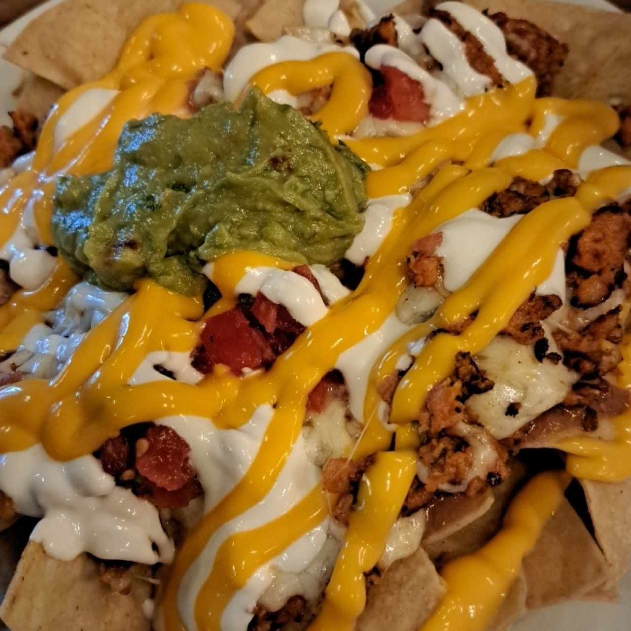 nachos con chorizo