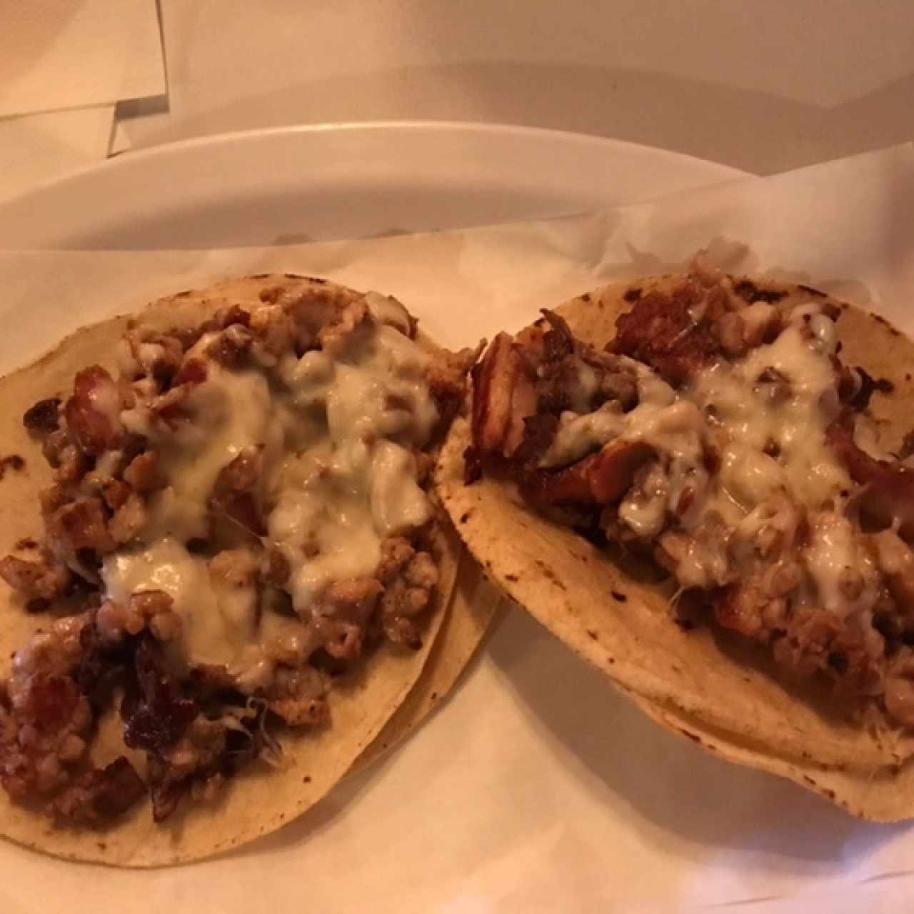 tacos al cazdor con queso 