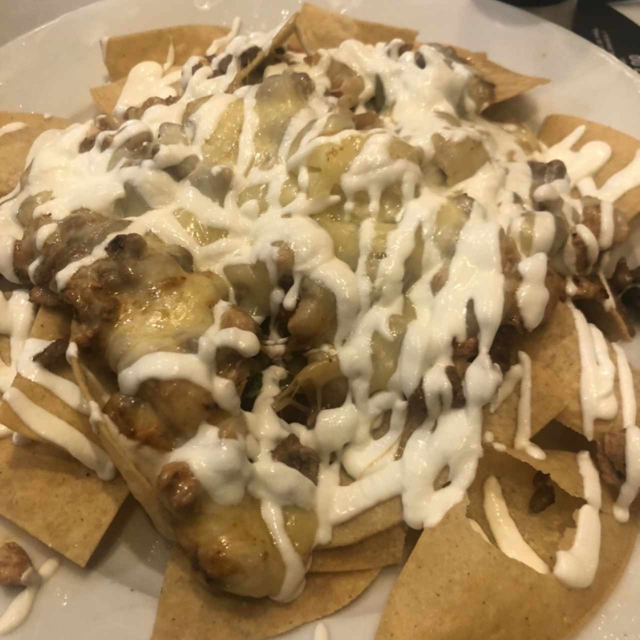 nachos de pollo y carne