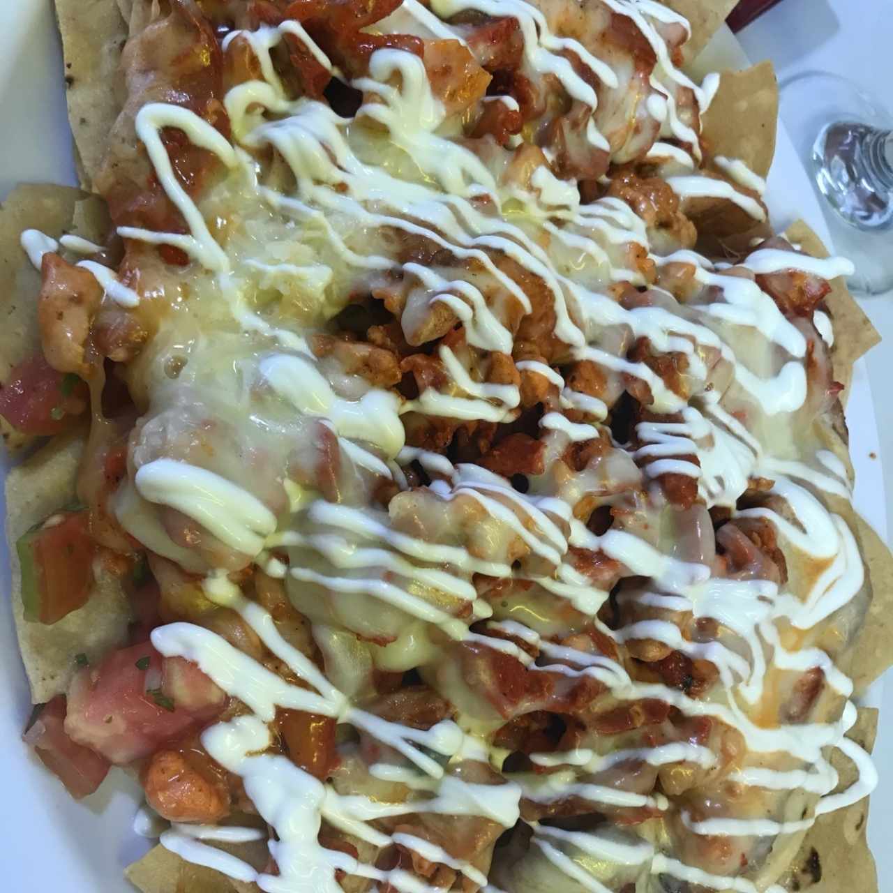 nachos de combinacion: Pollo y Carne al pastor