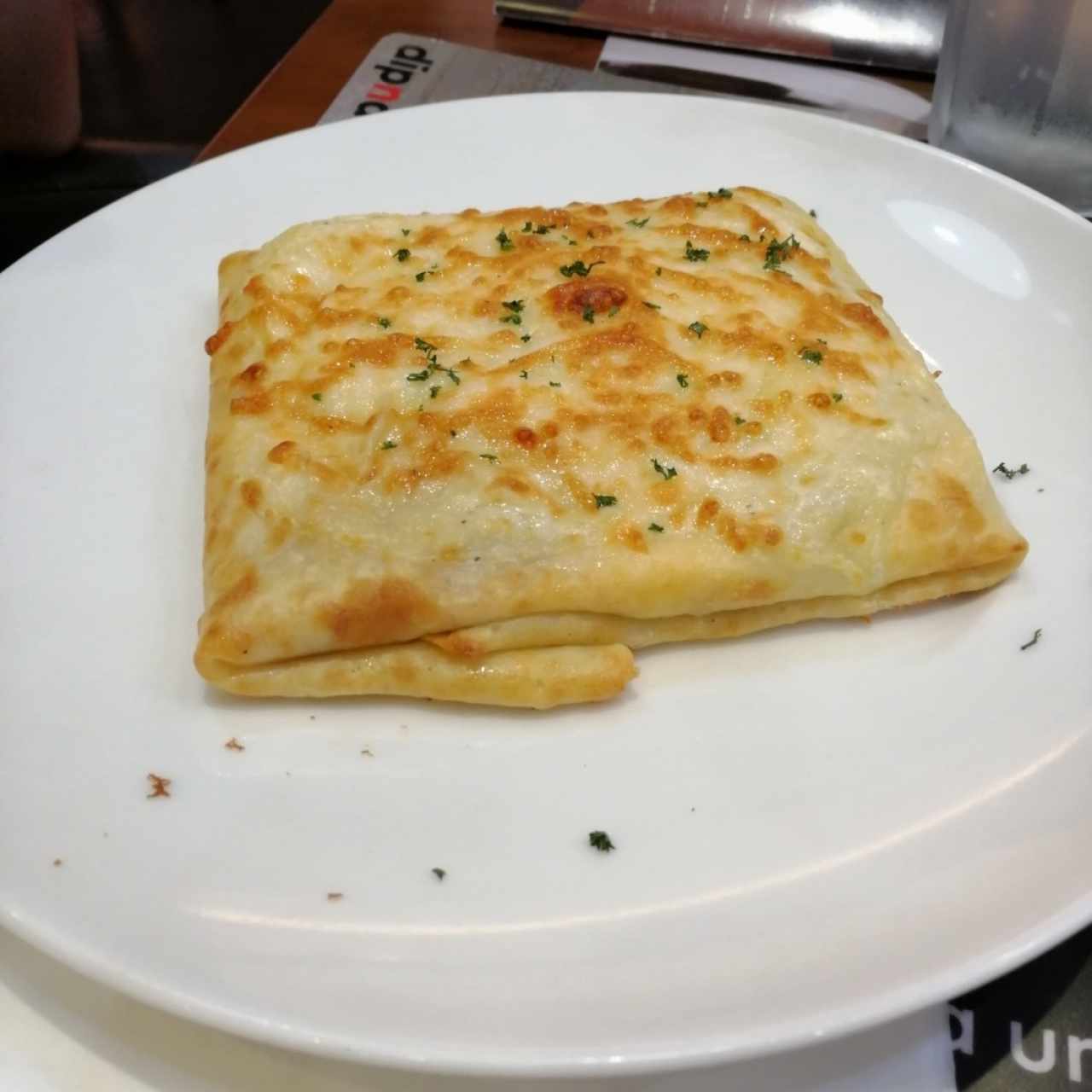 Crepe de queso y hongos