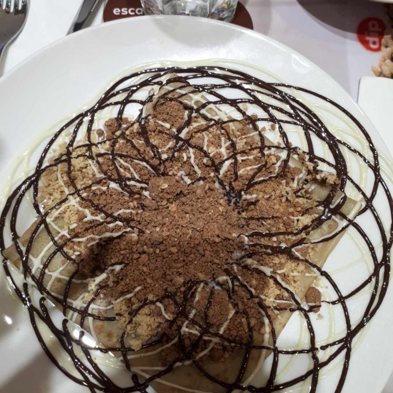 triple chocalate crunchy crepe