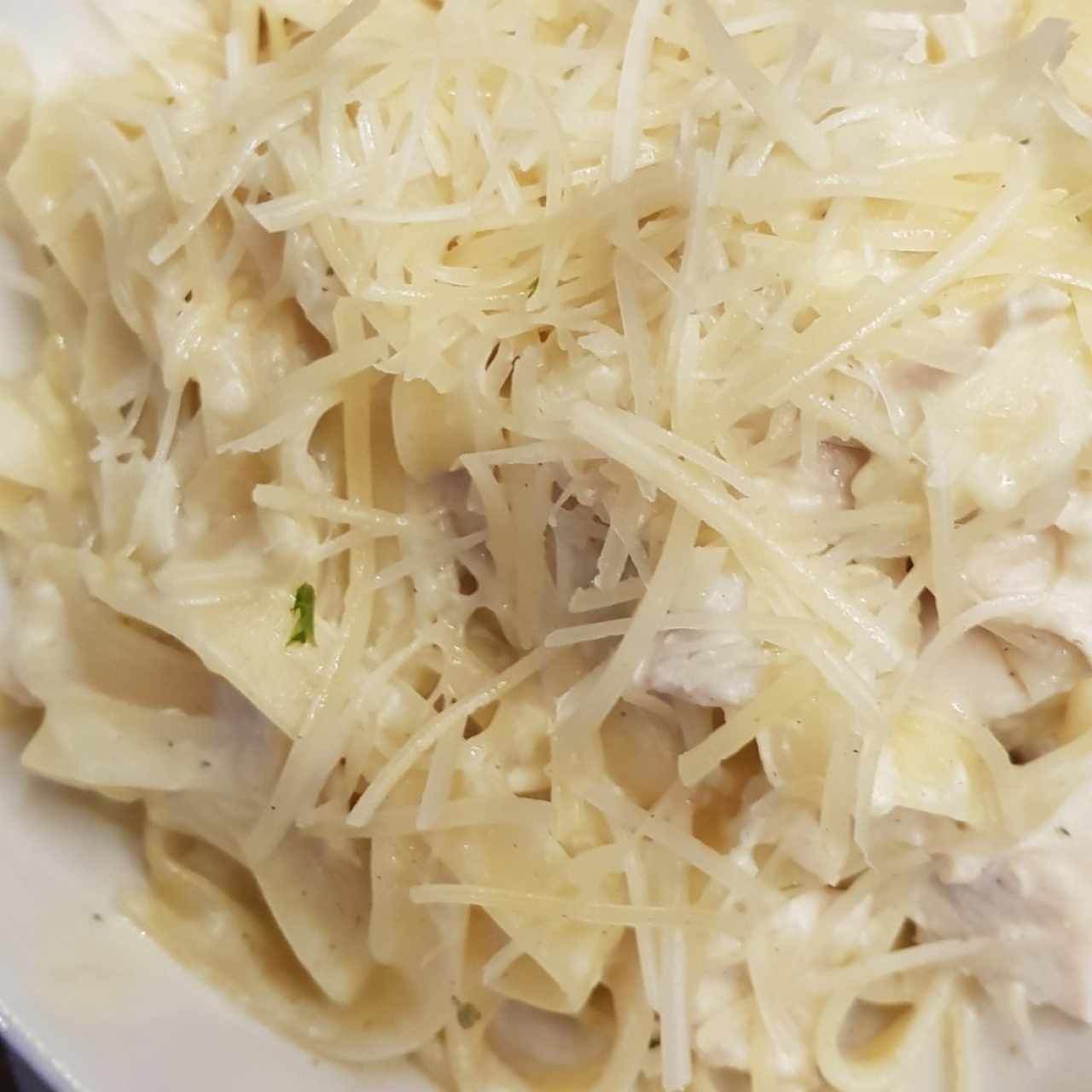 pasta Alfredo con pollo