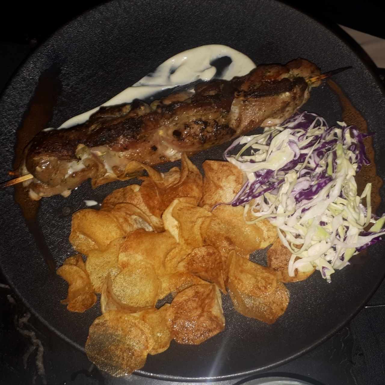 brocheta de pollo