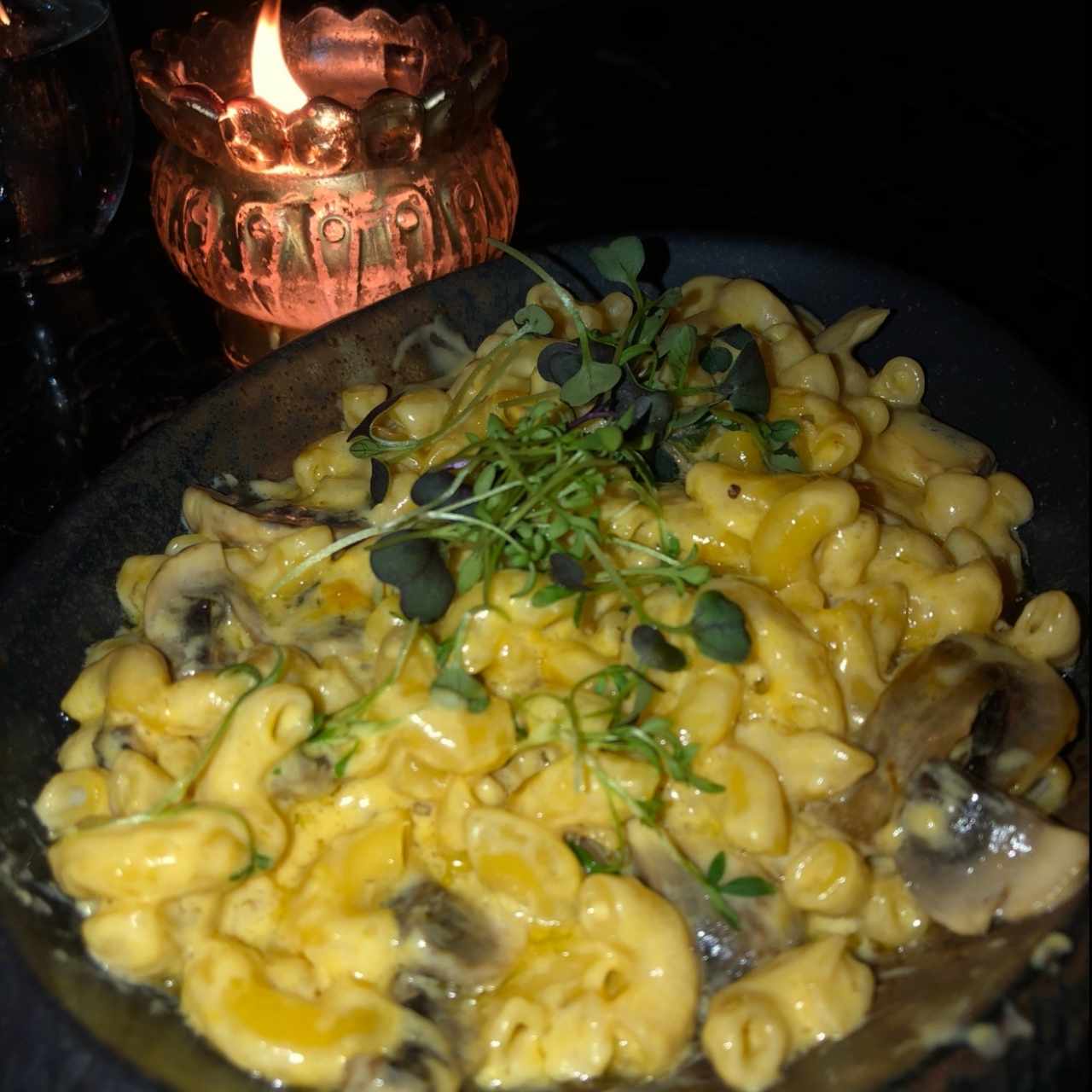 Mac and cheese de hongos