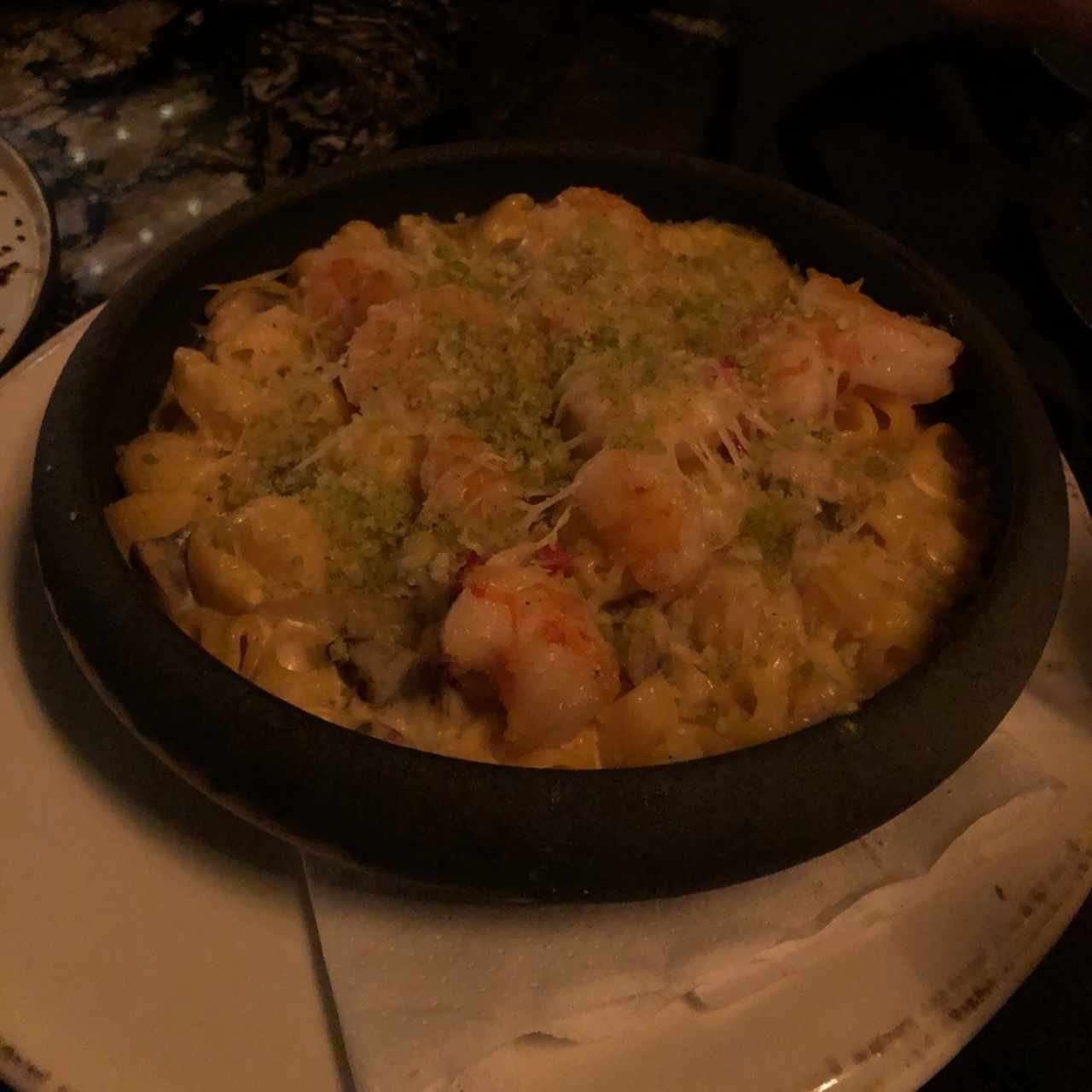 mac & cheese de camarones