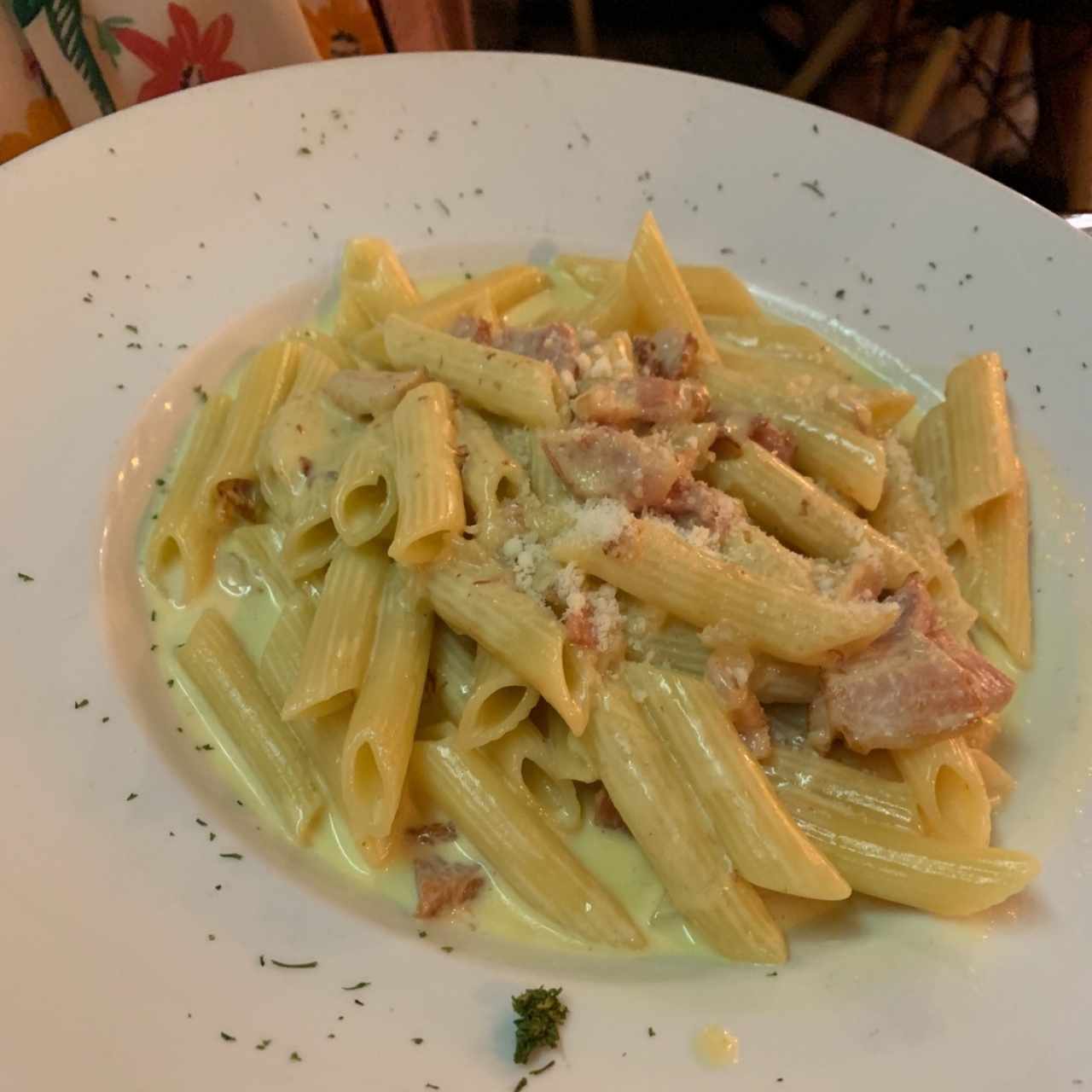 penne carbonara