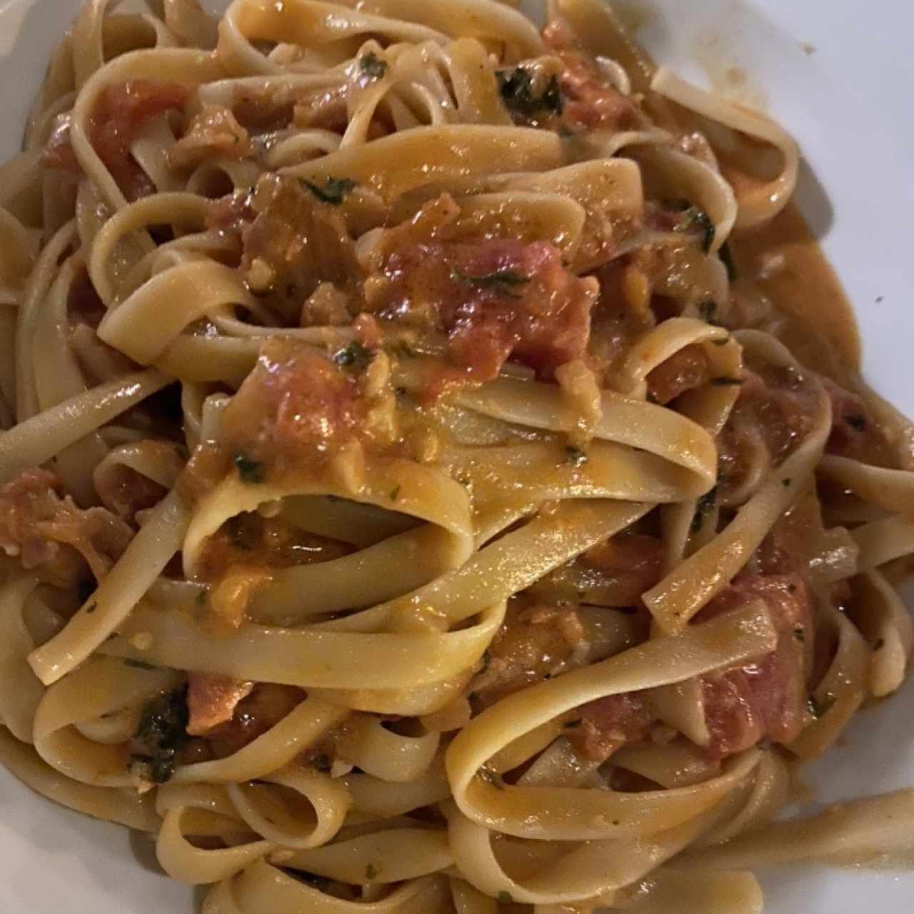 Pasta con salmón