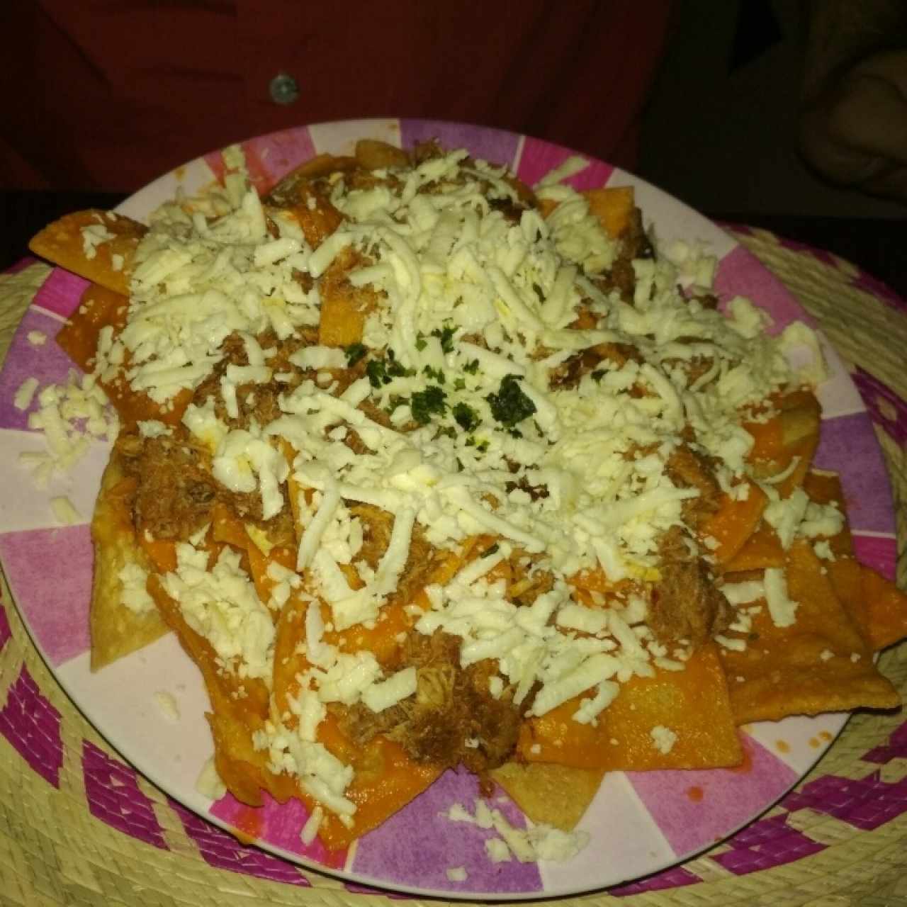 Chilaquiles de puerquita pibil.