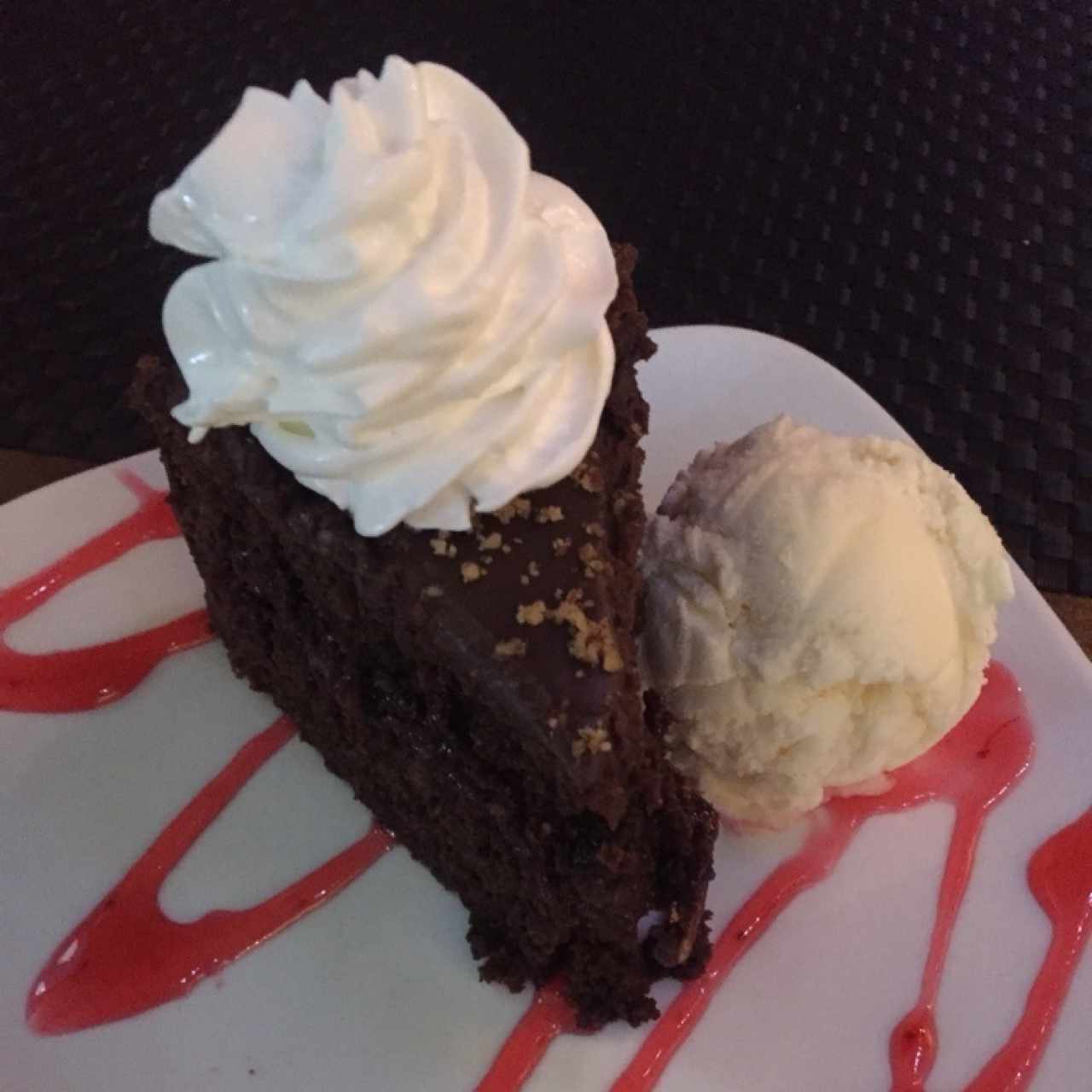 Chocolate Cake with Ice Cream