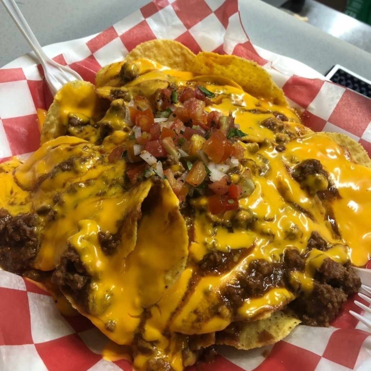 nachos con carne molida 