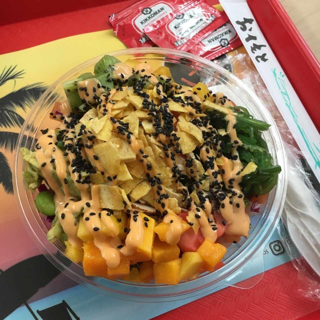 Poke atún y salmon con sesamo ahumado