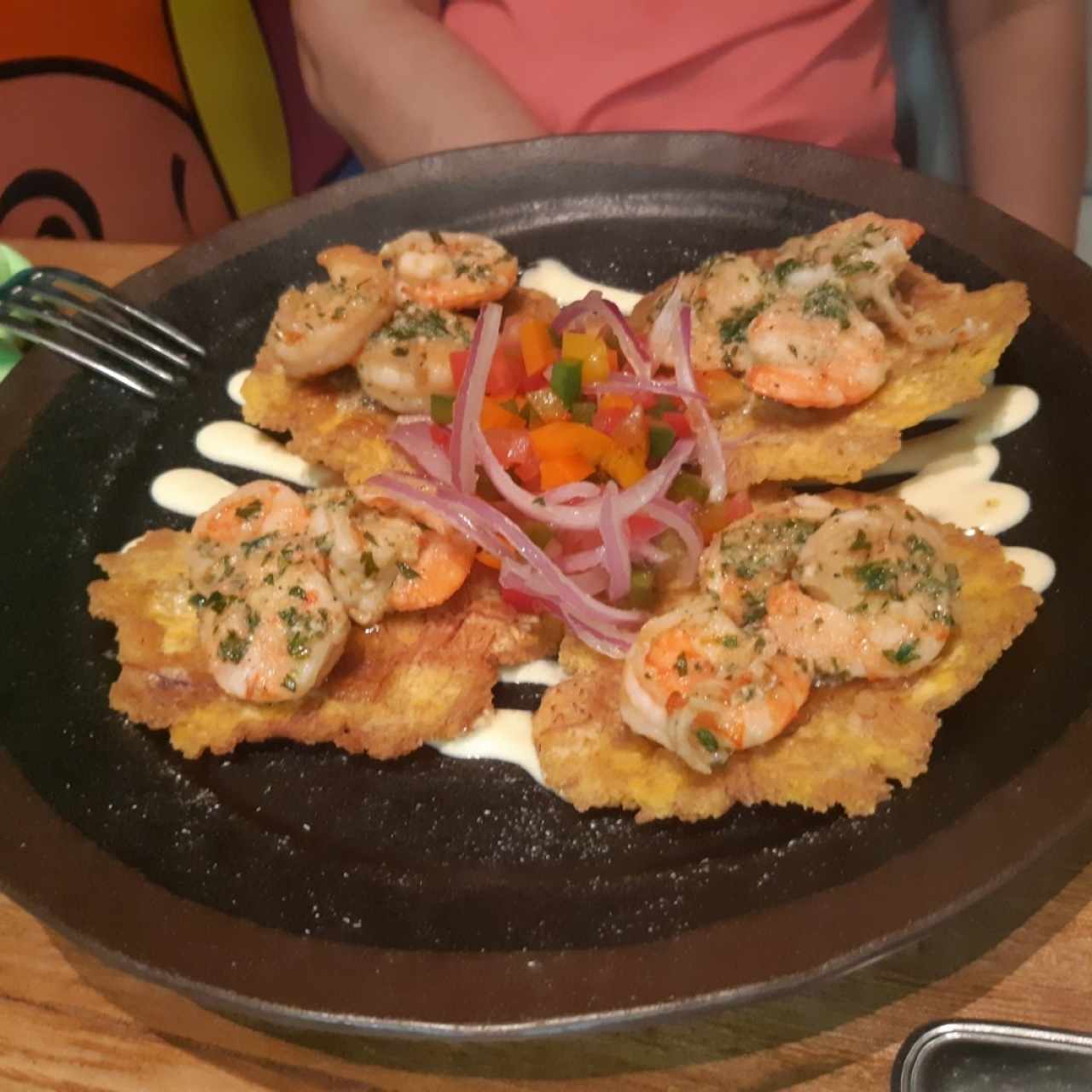 Patacones con Camarones