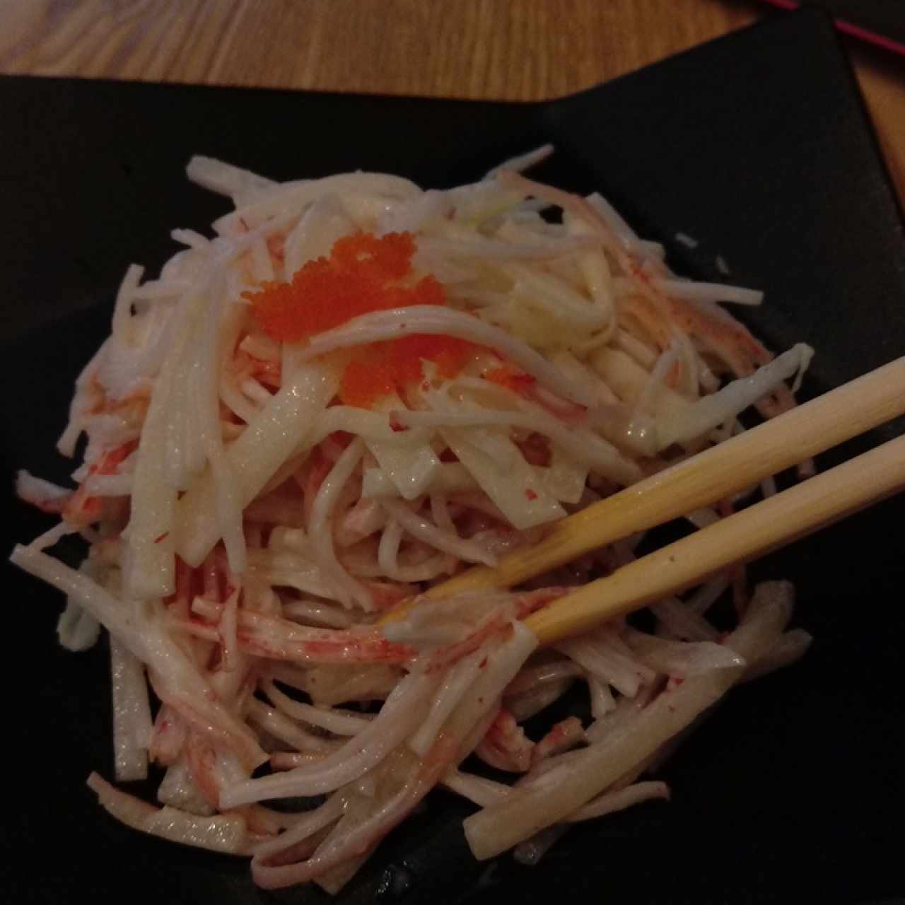 ensalada de cangrejo y pepino