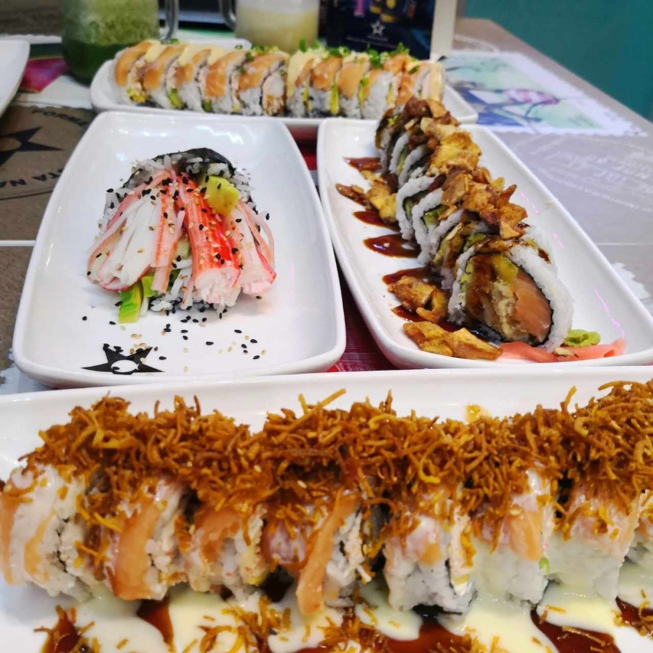 Temaki de Cangrejo, Sushita Rolls, etc. 