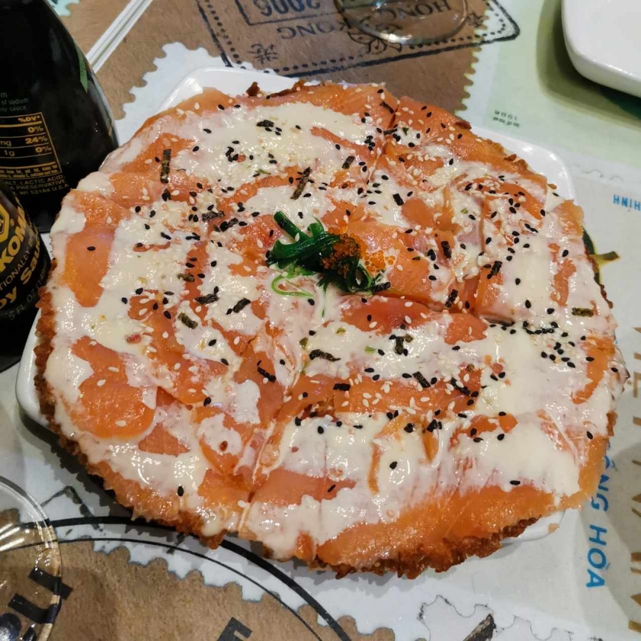 Pizza de Sushi de Salmón