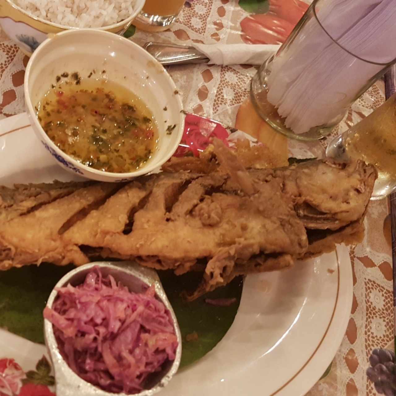 pescado frito al ajillo