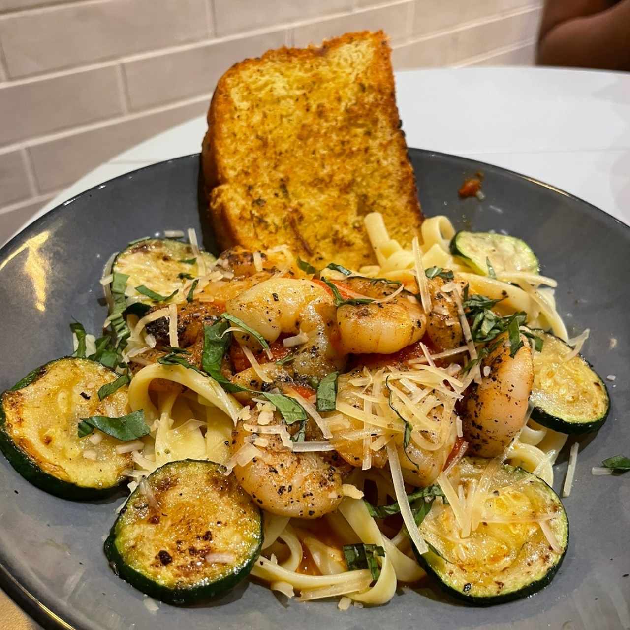 Blackened shrimp fettuccini