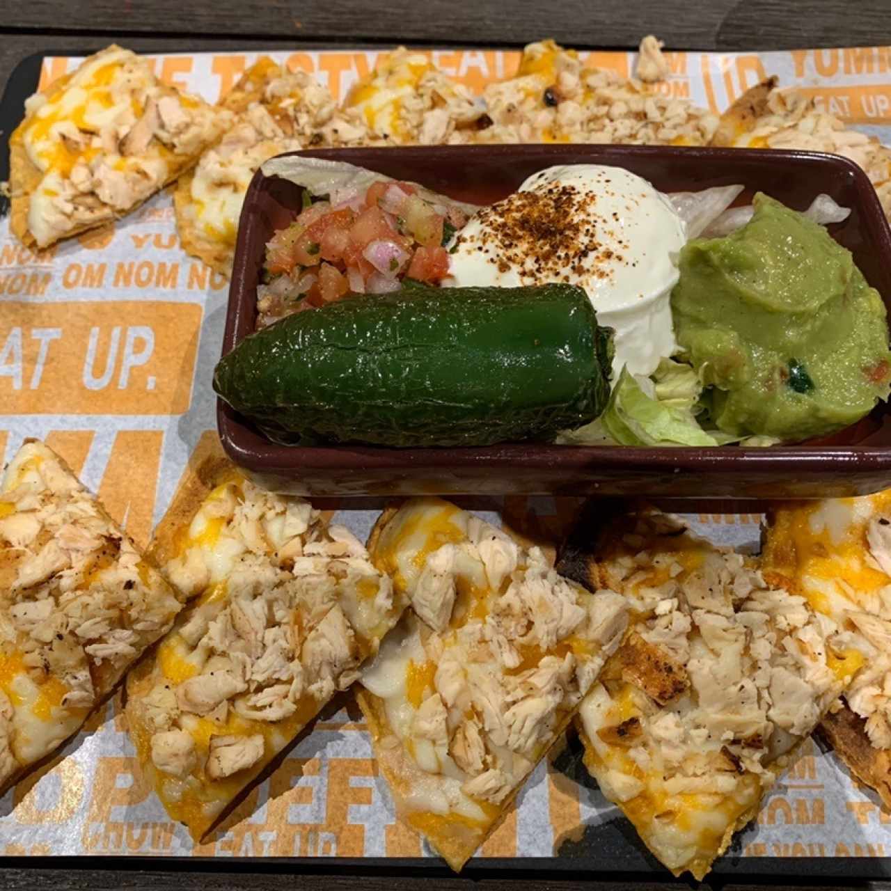 Nachos con pollo