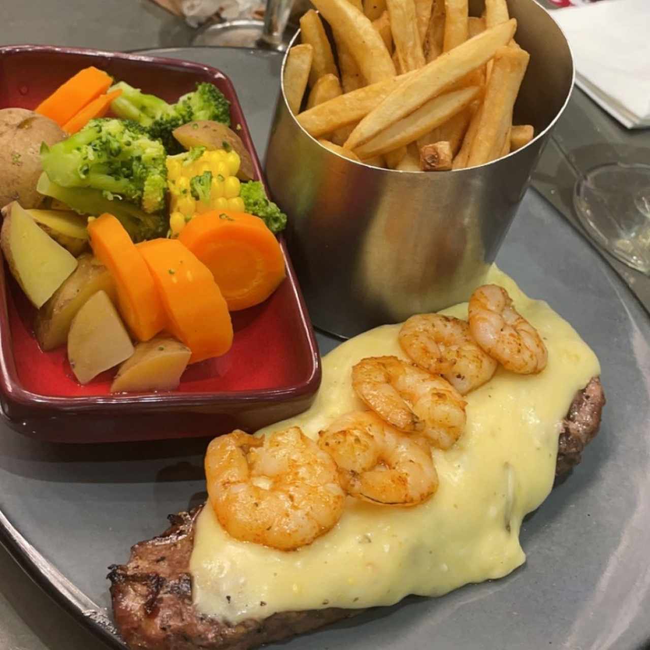 Shrimp'n Parmesan Steak