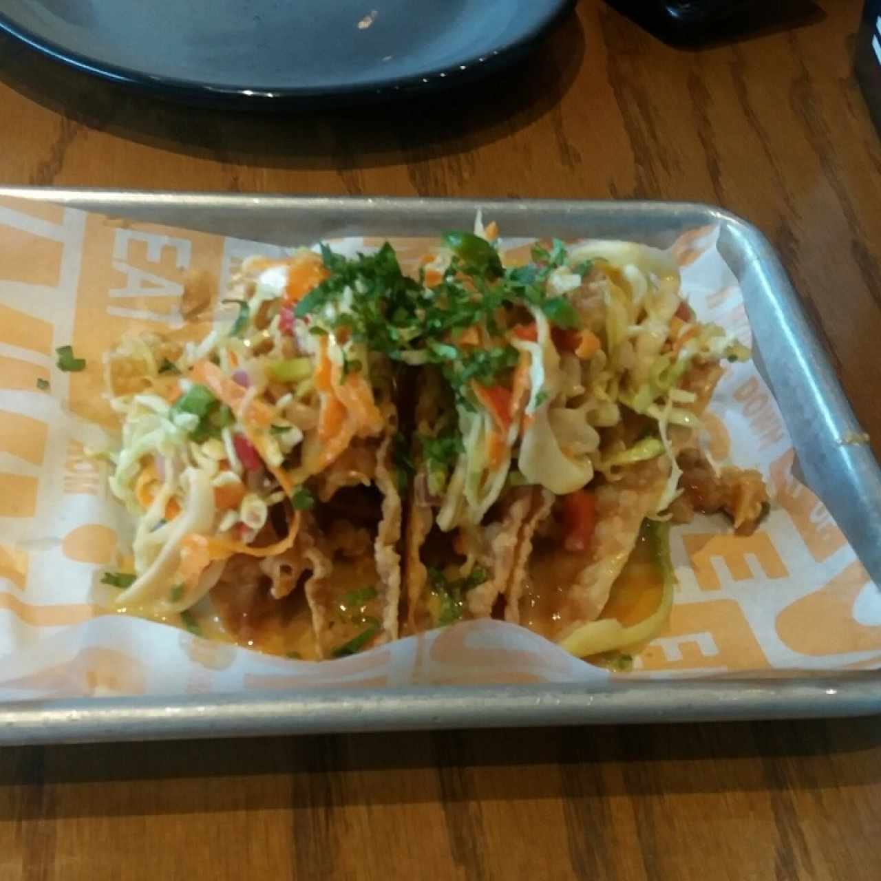 Chicken wanton tacos