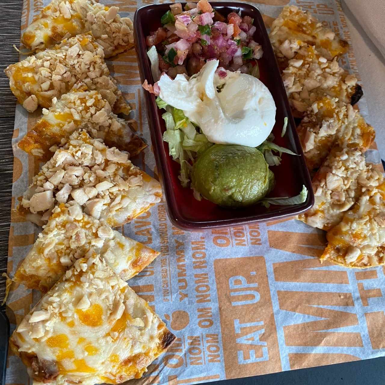 nachos de pollo